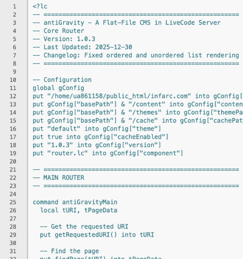 LiveCode Server code sample